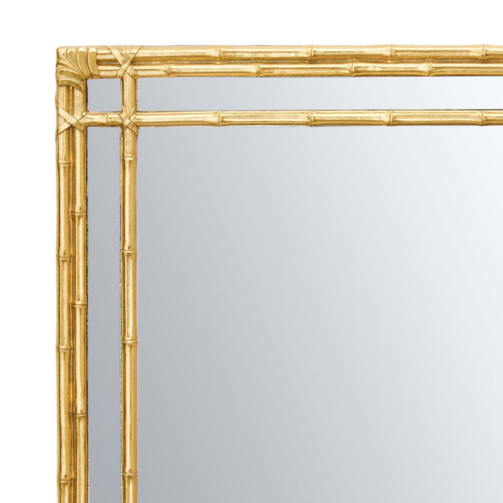 Golden Faux Bamboo Mirror - The Well Appointed House