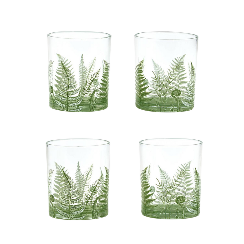 Set of 4 Fern Double Old Fashion Glasses - The Well Appointed House