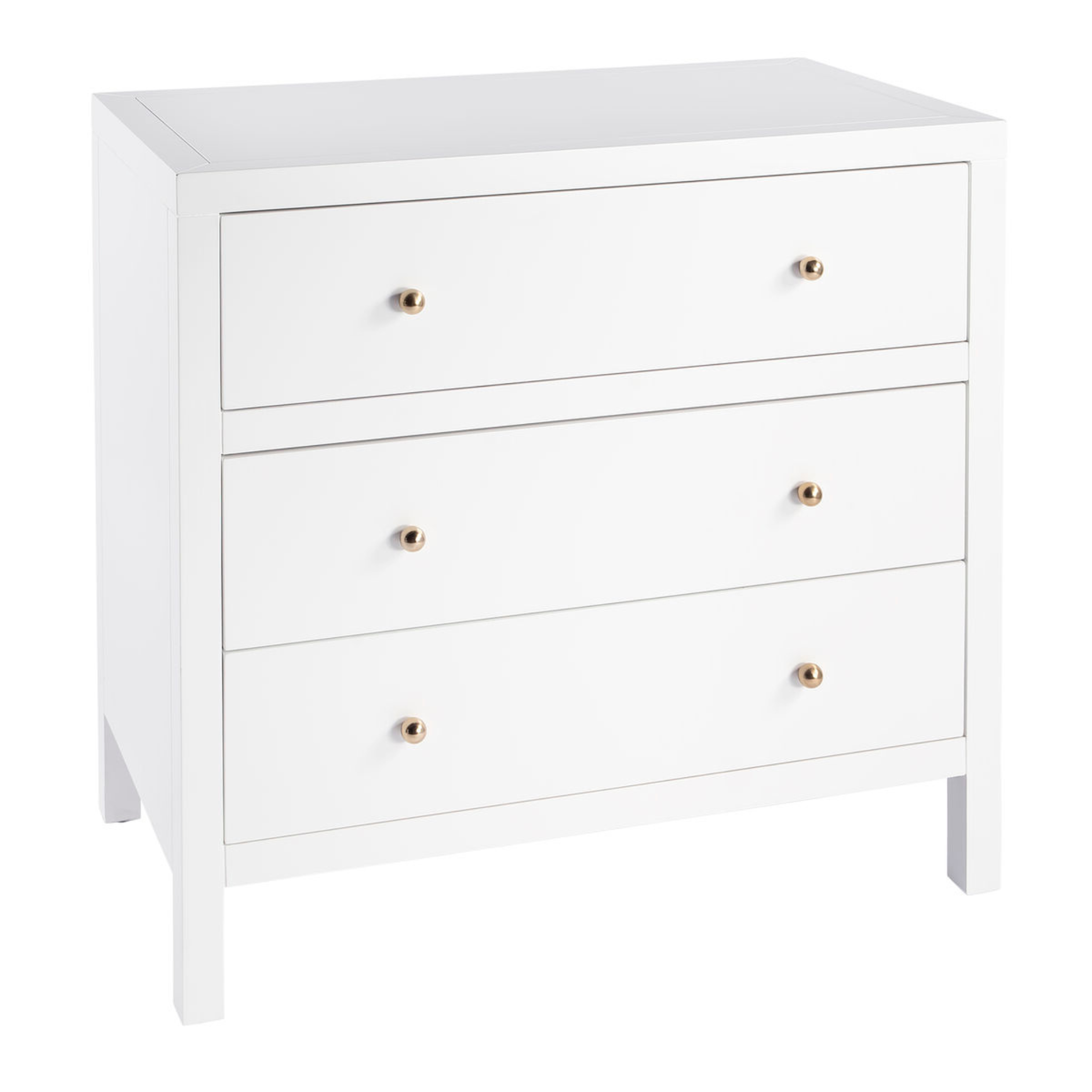 Nora 3-Drawer Chest, White Nora 3-Drawer Chest, White