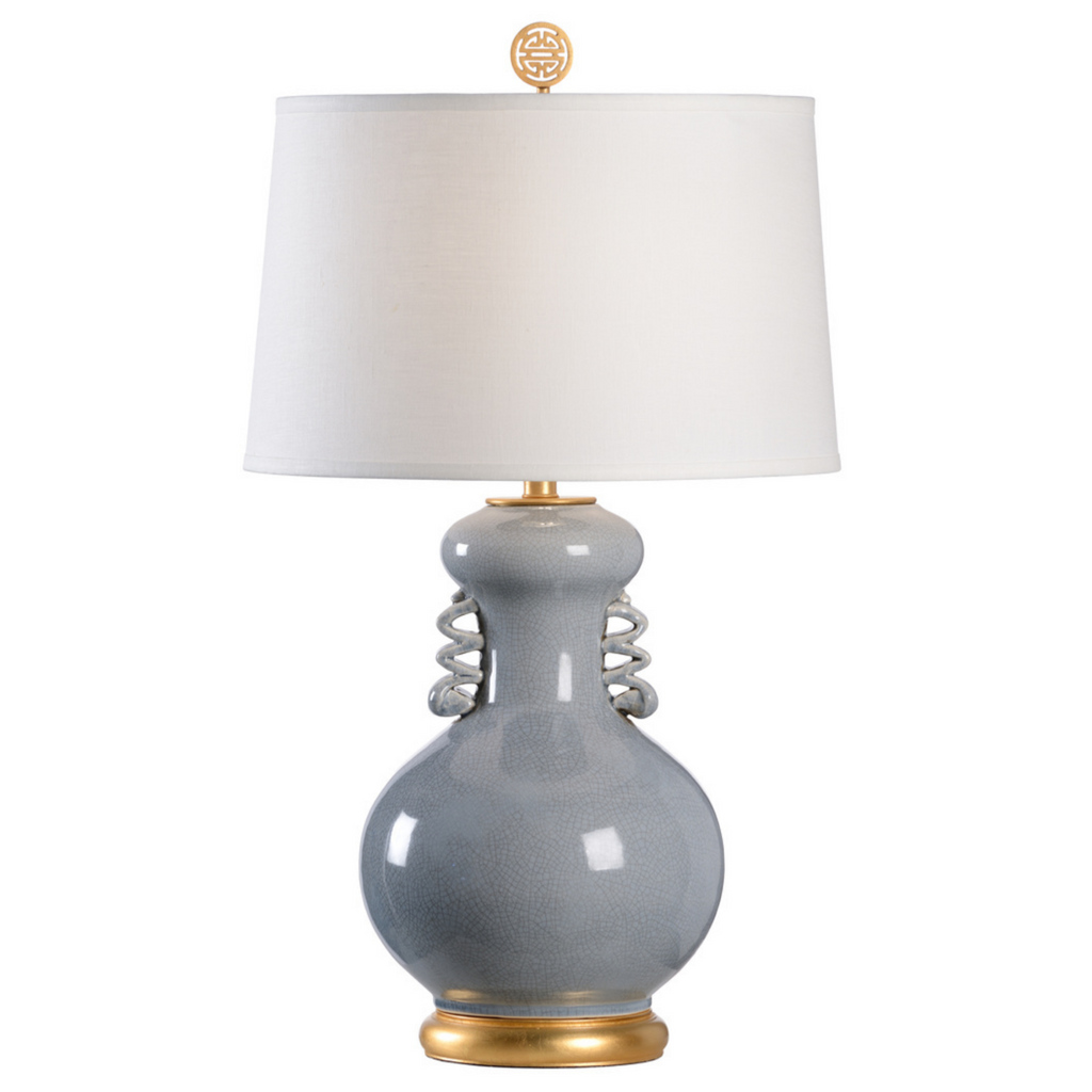 Slate Gray Chan Table Lamp - The Well Appointed House