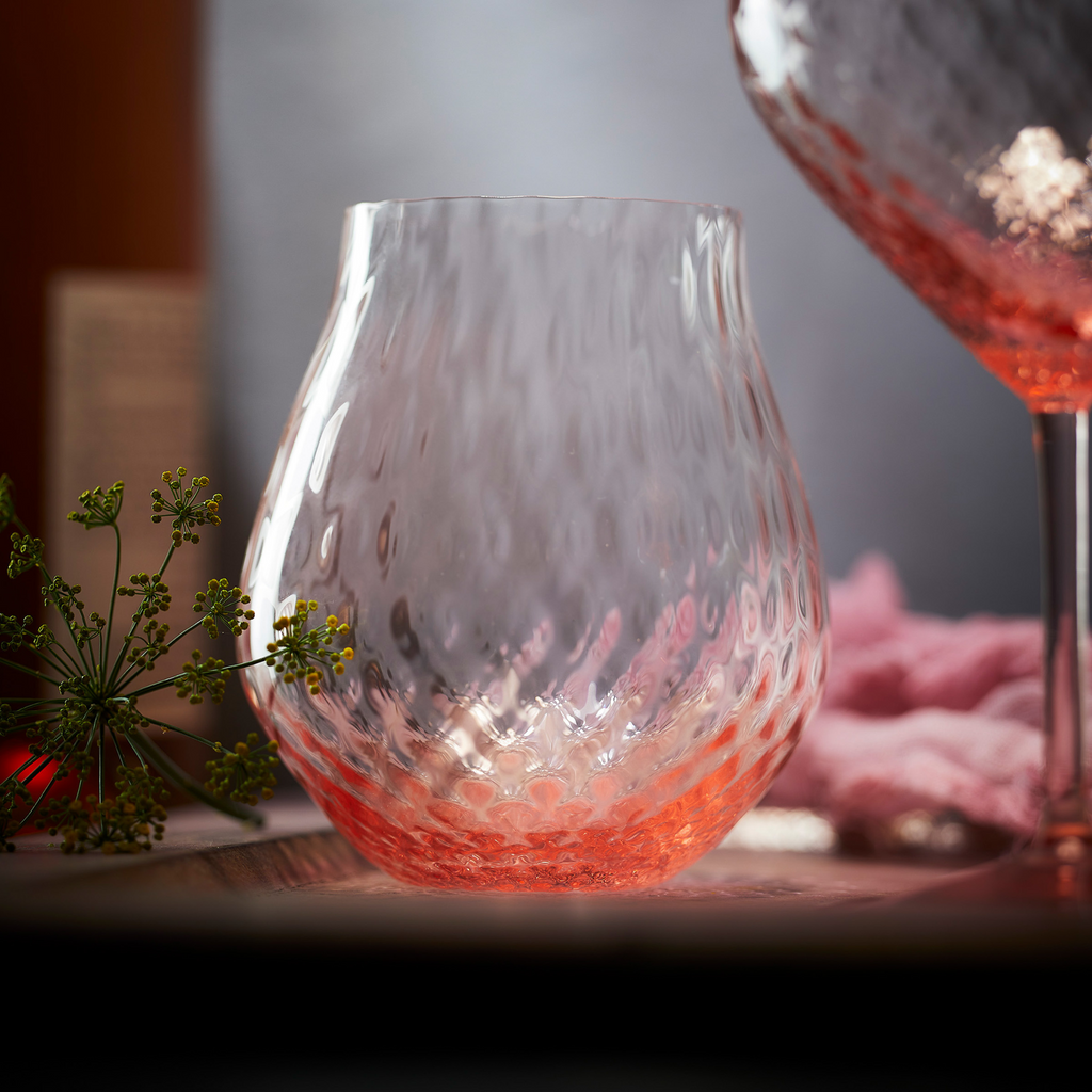 Set of Two Phoebe Rose Stemless Wine Glasses - The Well Appointed House