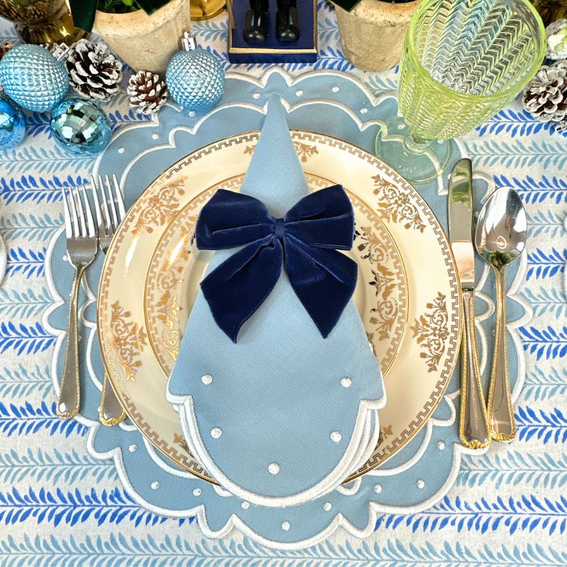 Ava Placemat in Blue - The Well Appointed House