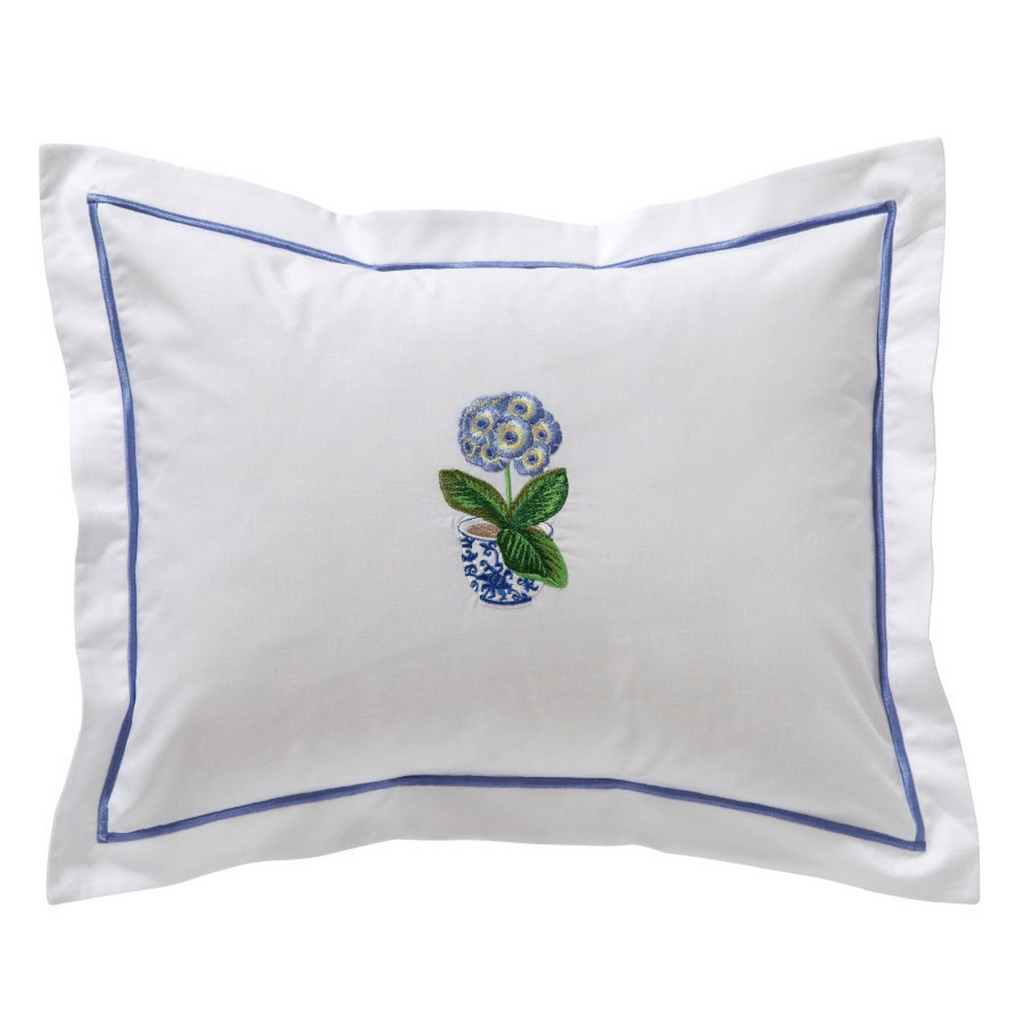 Boudoir Pillow Cover in Potted Primrose Blue - The Well Appointed House