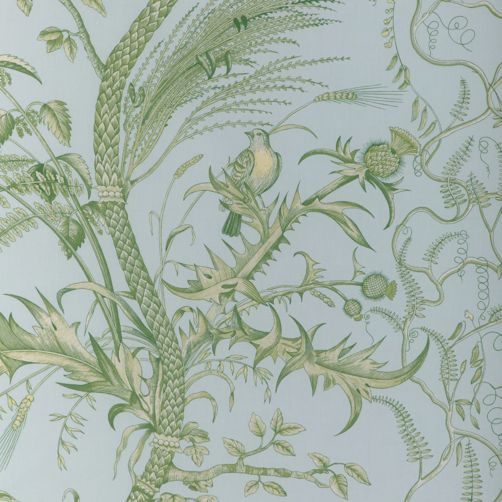 Brunschwig & Fils Bird & Thistle II Print Decorative Fabric - The Well Appointed House