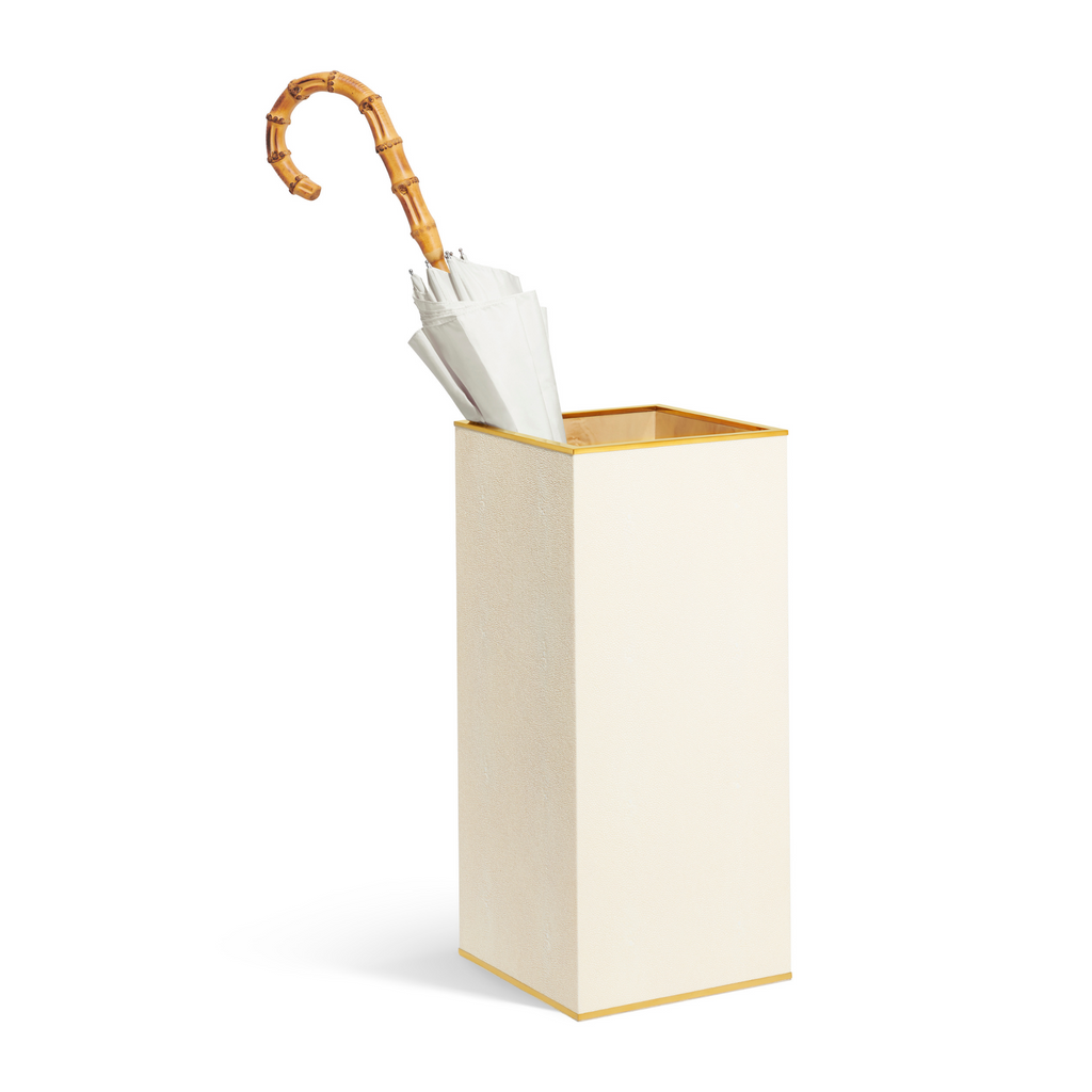 Classic Shagreen Umbrella Stand, Cream - The Well Appointed House