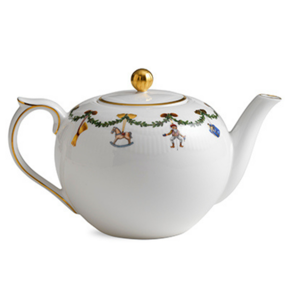 Star Fluted Christmas Teapot 140CL - Well Appointed House