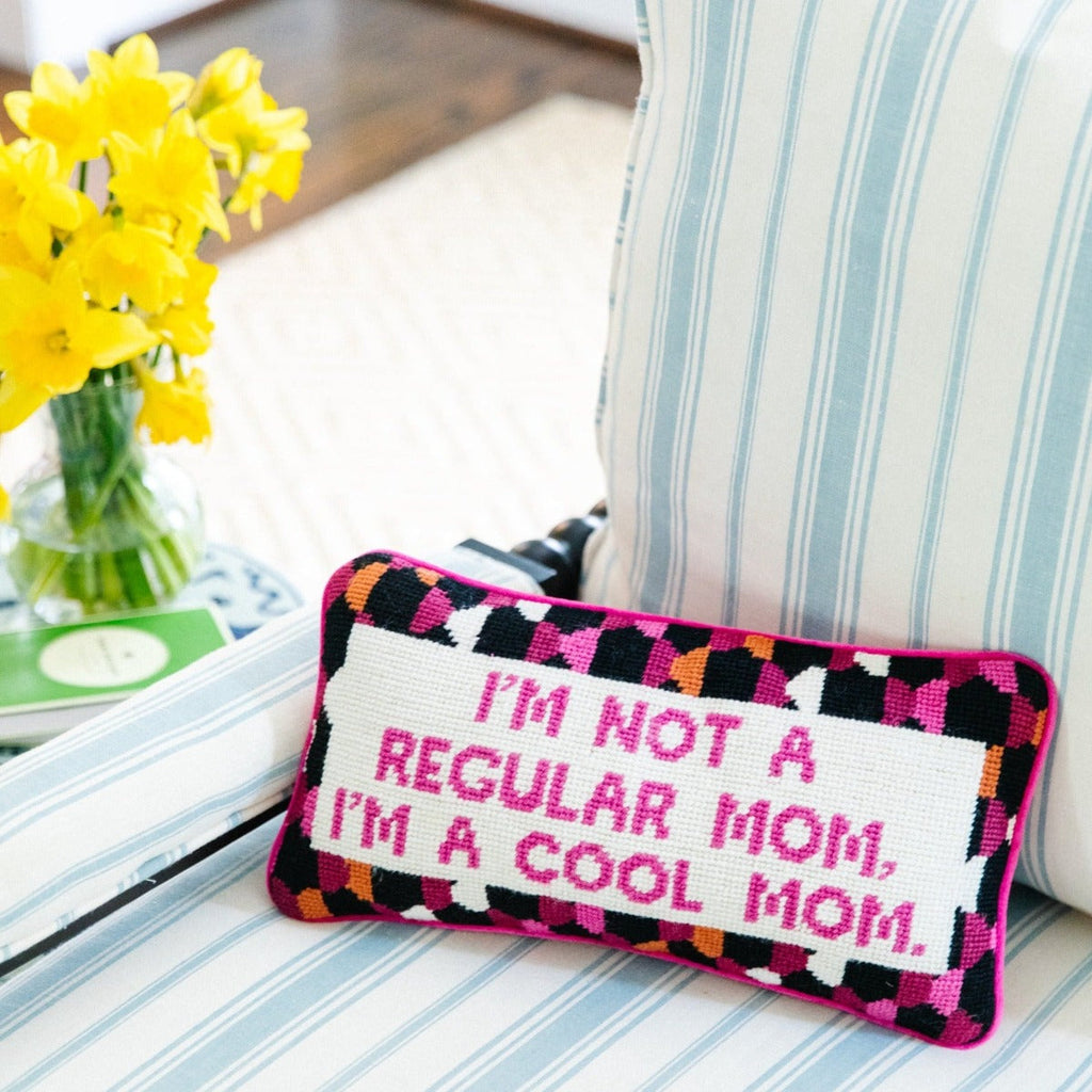 Cool Mom Needlepoint Pillow - The Well Appointed House