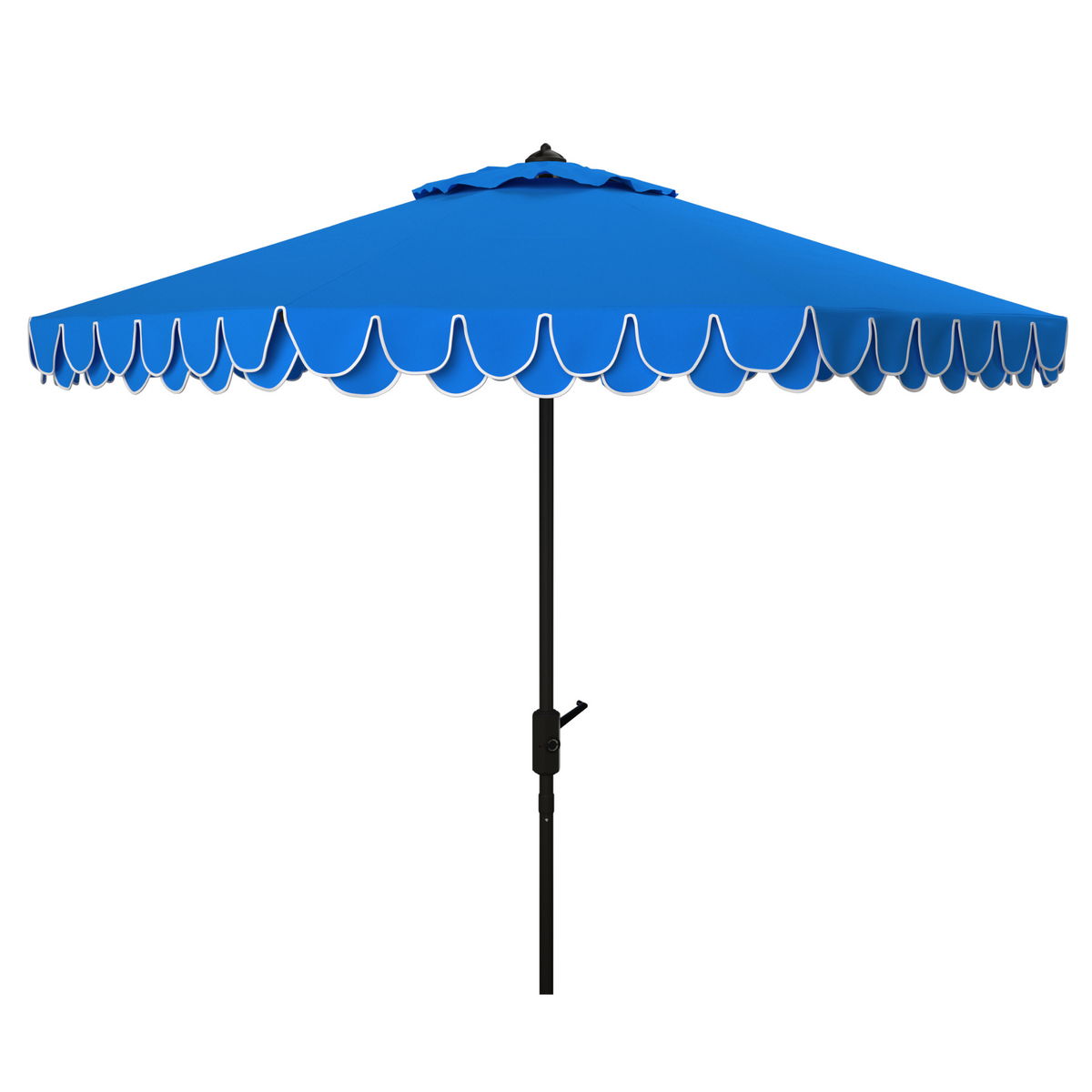 Aqua Blue Scalloped Edge Auto Tilt 9' Outdoor Patio Umbrella – The Well Appointed House
