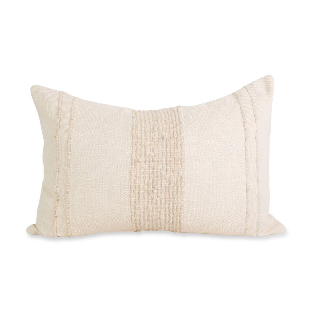 Bogota Lumbar Pillow in Ivory - The Well Appointed House