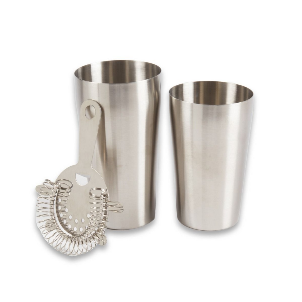 Boston Brushed Stainless Steel Cocktail Shaker - The Well Appointed House