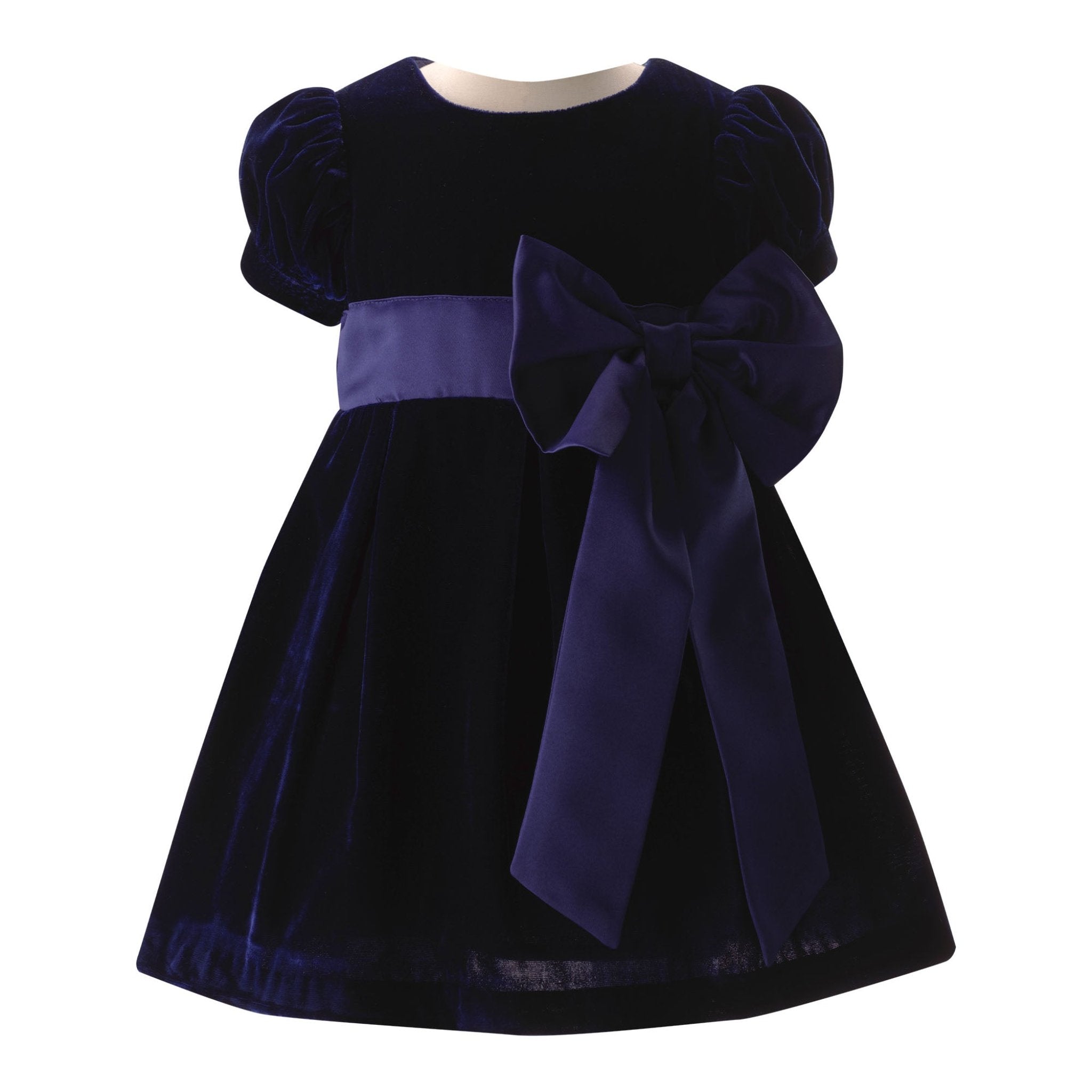 navy blue baby dress White Lace Satin Bow Mini Dress – self-portrait-US main image 0