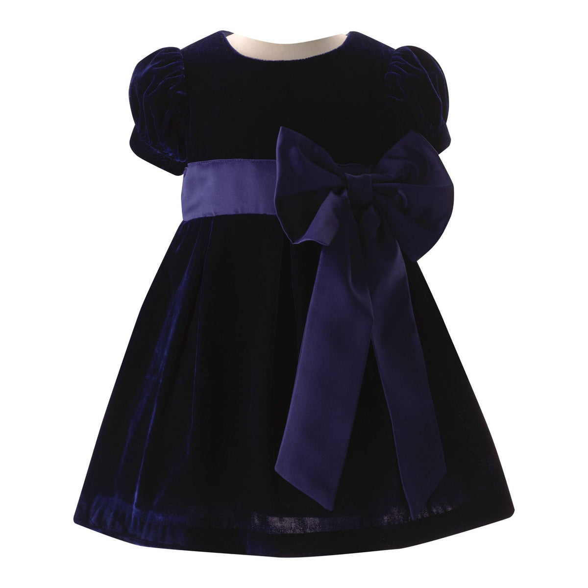 Crushed Velvet Bow Dress 6M Crushed Velvet Bow Dress 6M