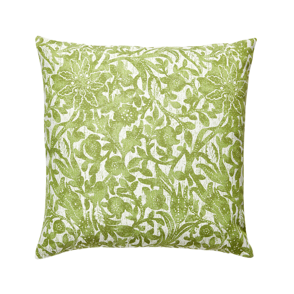 Bali Outdoor Palm Green Floral Throw Pillow - The Well Appointed House