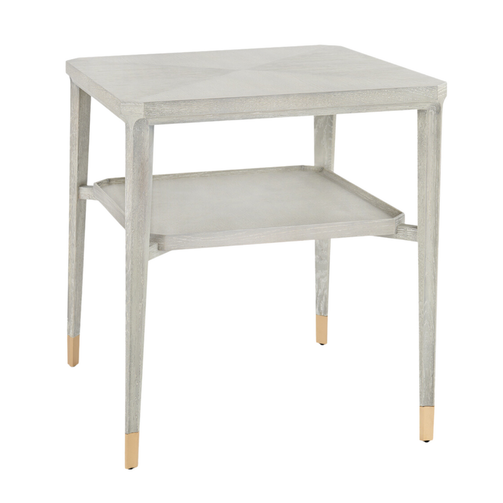 Bertram Square Side Table in Soft Grey - Side & Accent Tables - The Well Appointed House