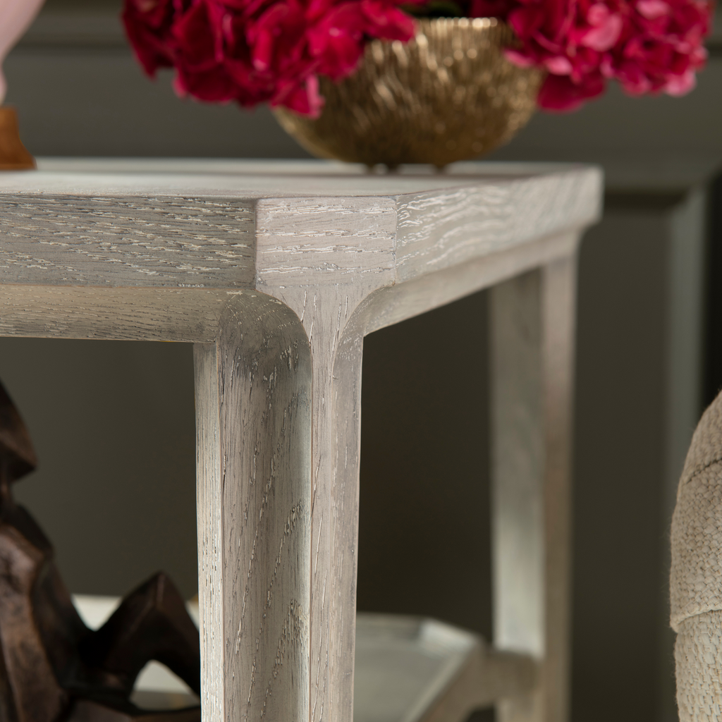 Bertram Square Side Table in Soft Grey - Side & Accent Tables - The Well Appointed House