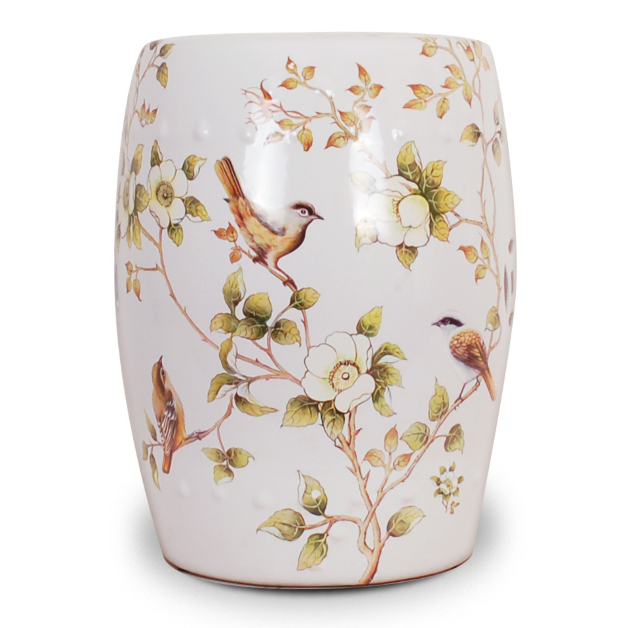 Bird and Floral Design Porcelain Garden Stool – The Well Appointed