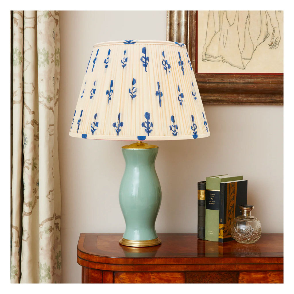 Blue Rose Pleated Lamp Shade - Available in Multiple Sizes-The Well Appointed House