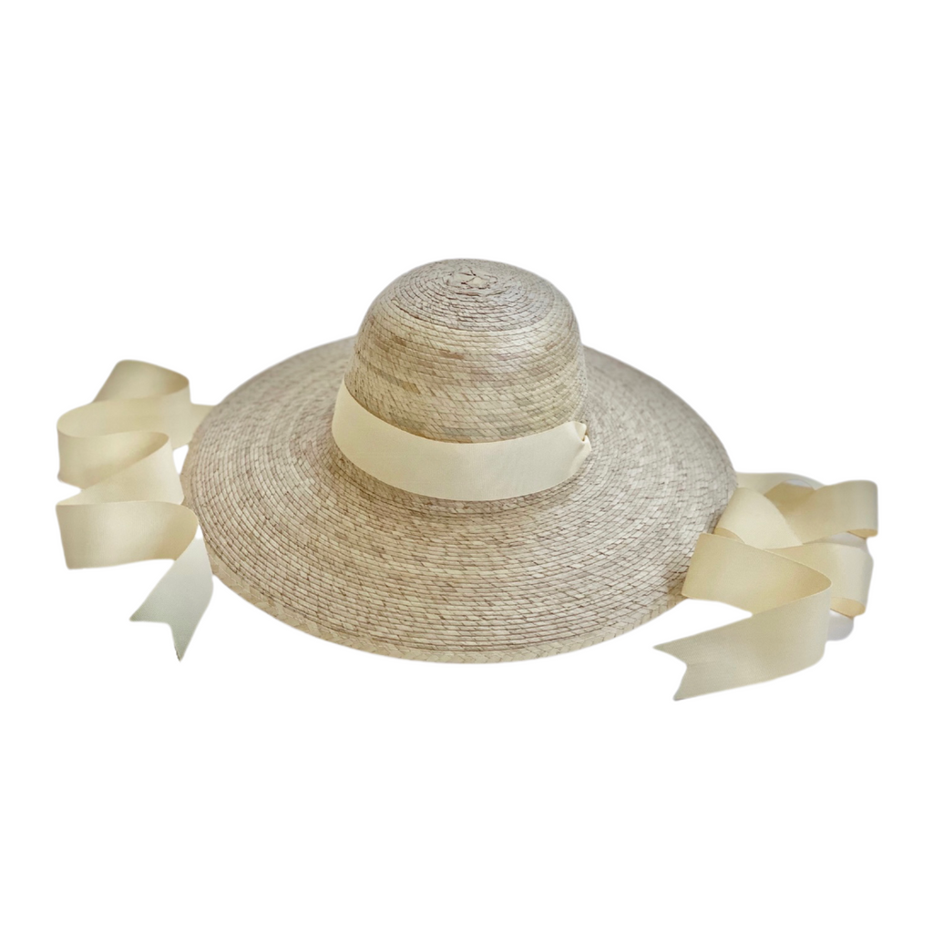 Buttercup Little Girl’s Hat - Ivory Grosgrain Ribbon - The Well Appointed House