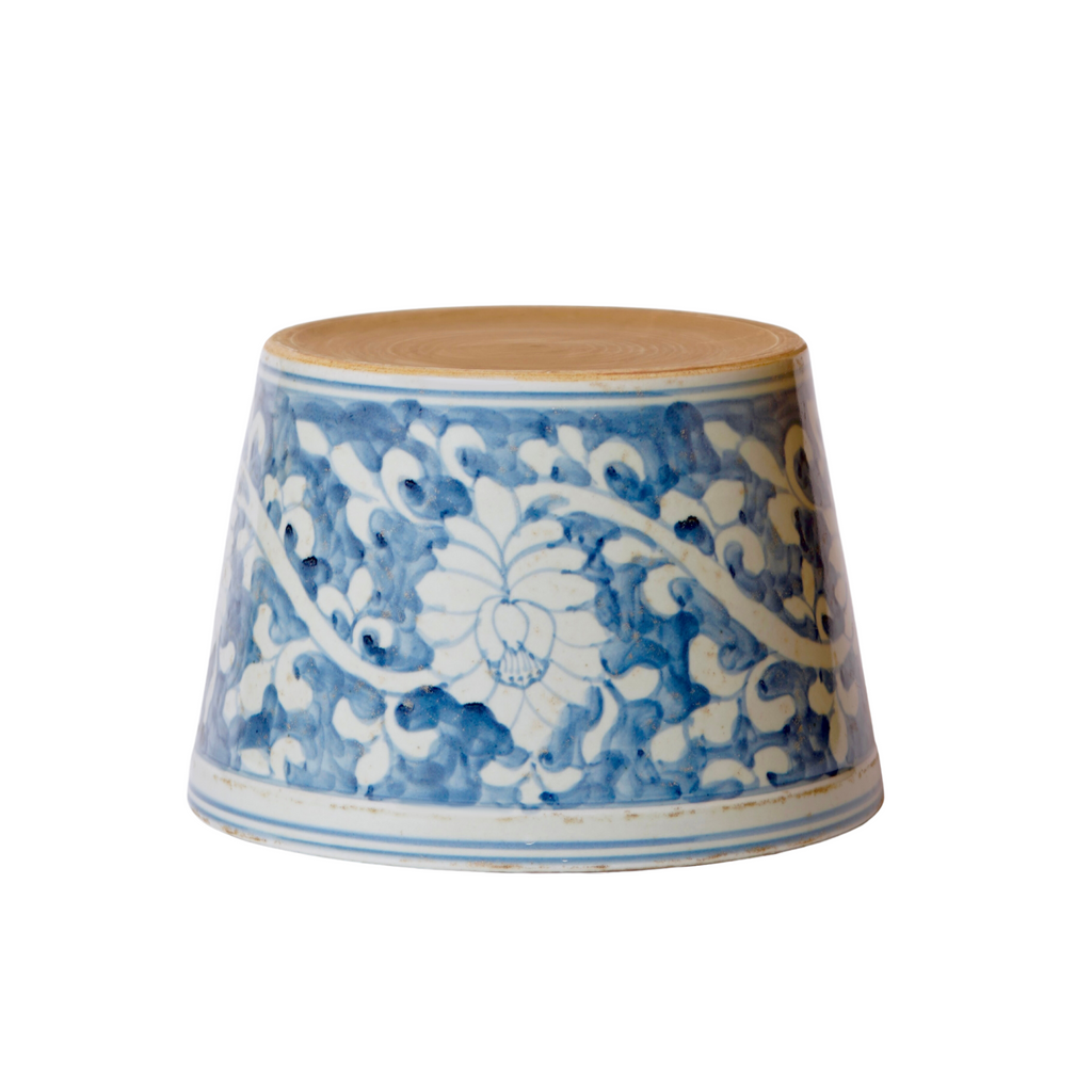 Blue and White Porcelain Peony Floral Planter - The Well Appointed House