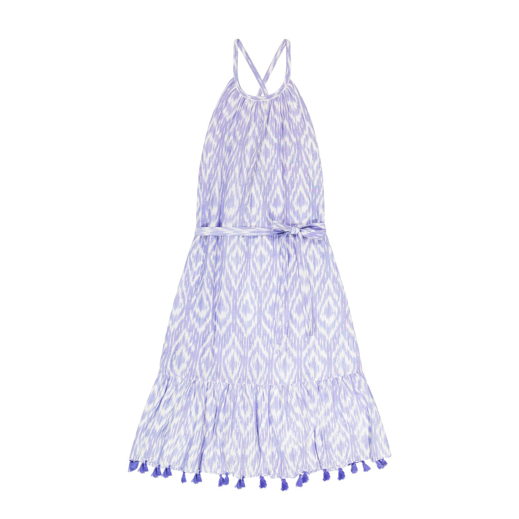 Chantal Women's Sundress Blue Ikat - The Well Appointed House