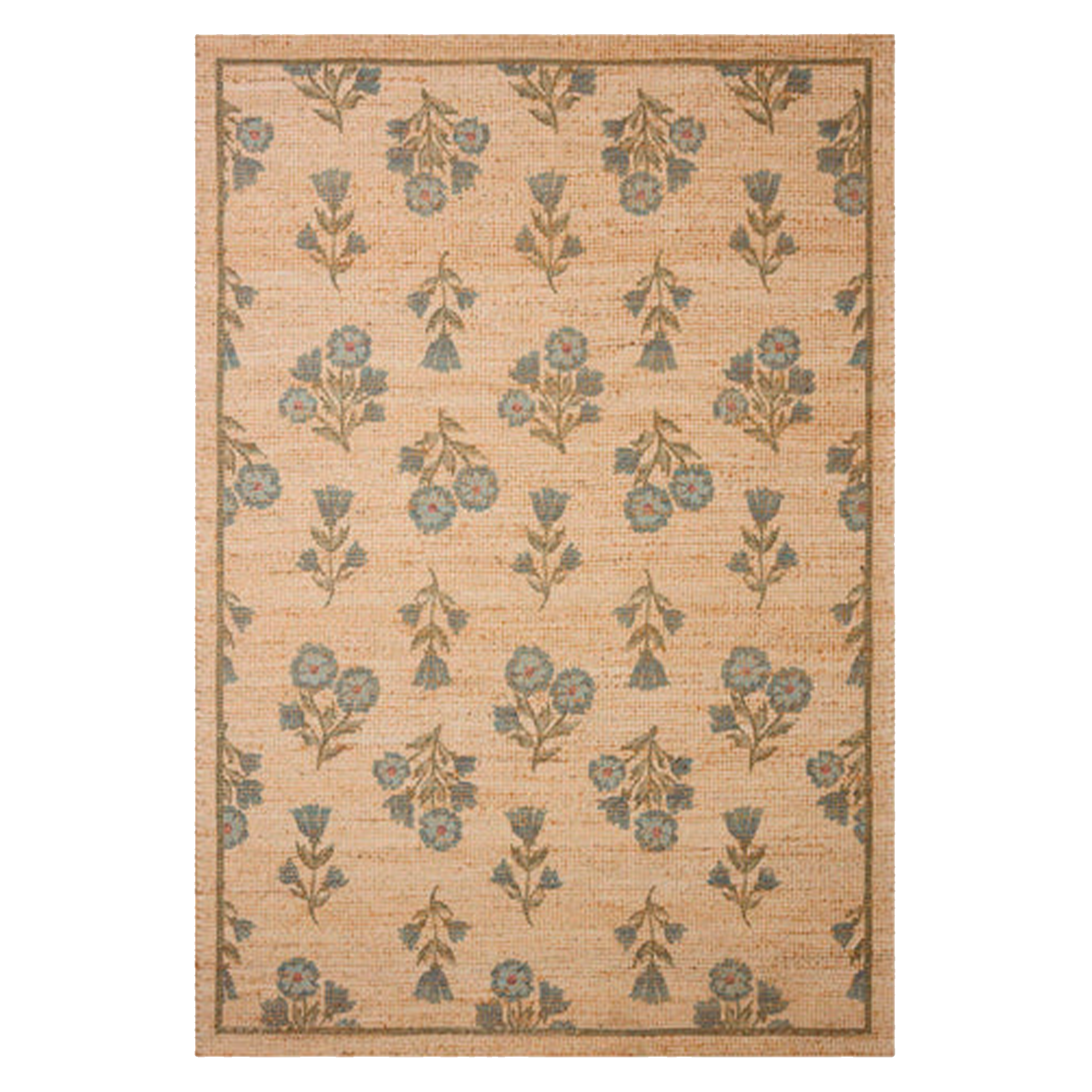 ラグ　Hand Woven LOGO Rug - small Rue Hand Woven Moss Rug – The Well Appointed House