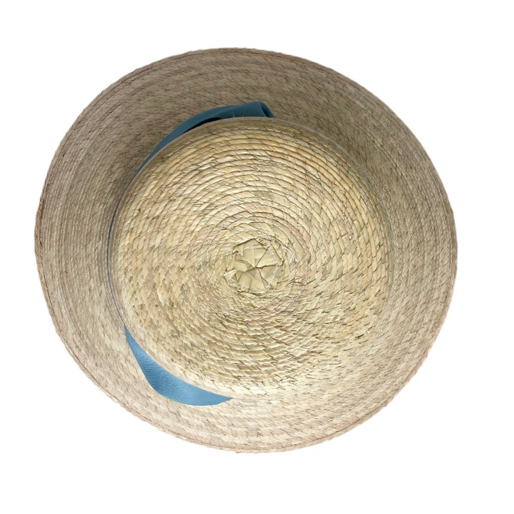Clematis Bucket Hat - French Blue Wide & Short Grosgrain Ribbon - The Well Appointed House