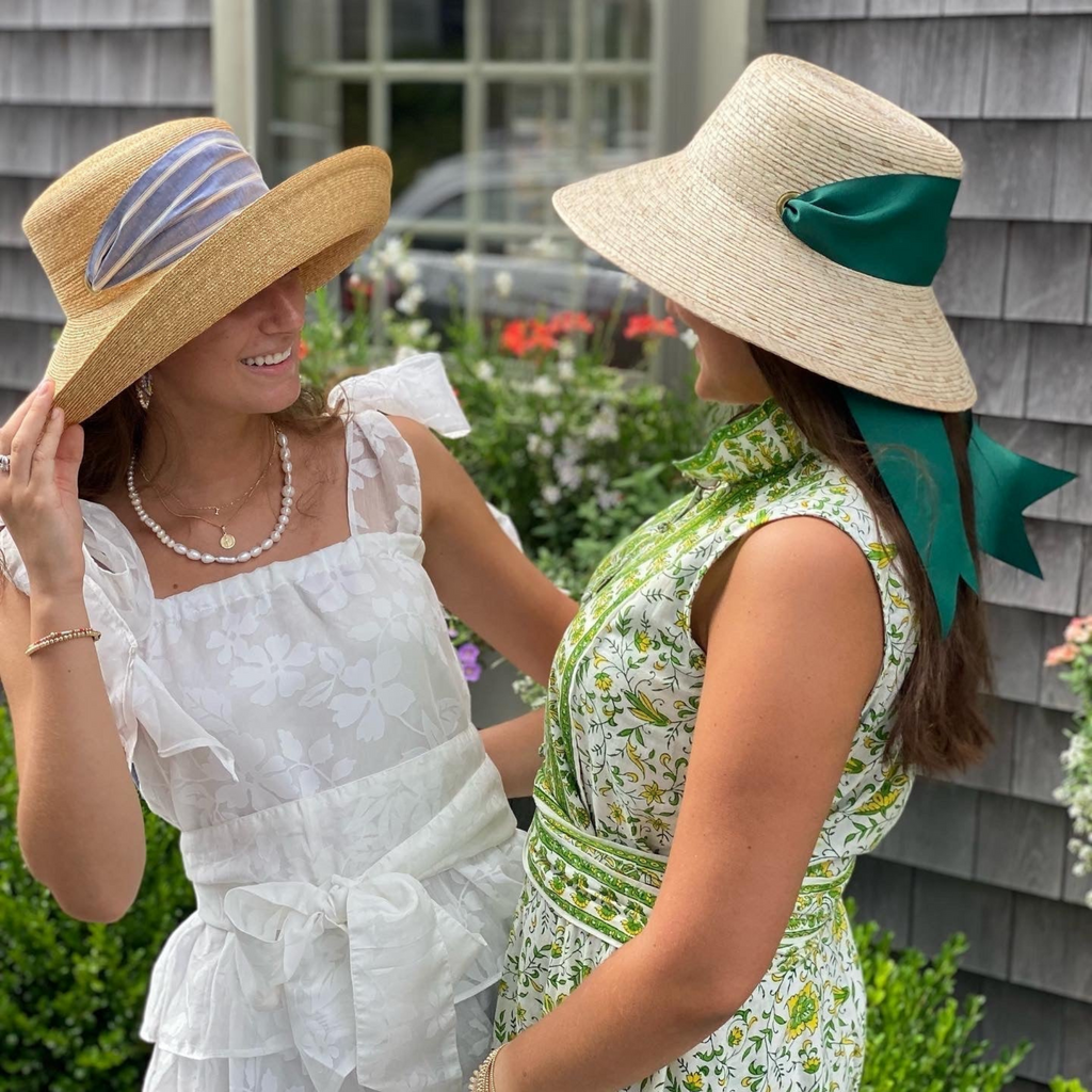 Clematis Bucket Hat - Ivory Grosgrain Ribbon - The Well Appointed House