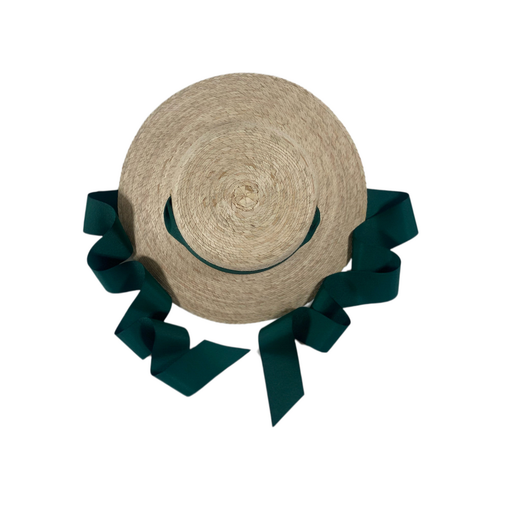 Clematis Bucket Hat - Long Masters Green Ribbon - The Well Appointed House 