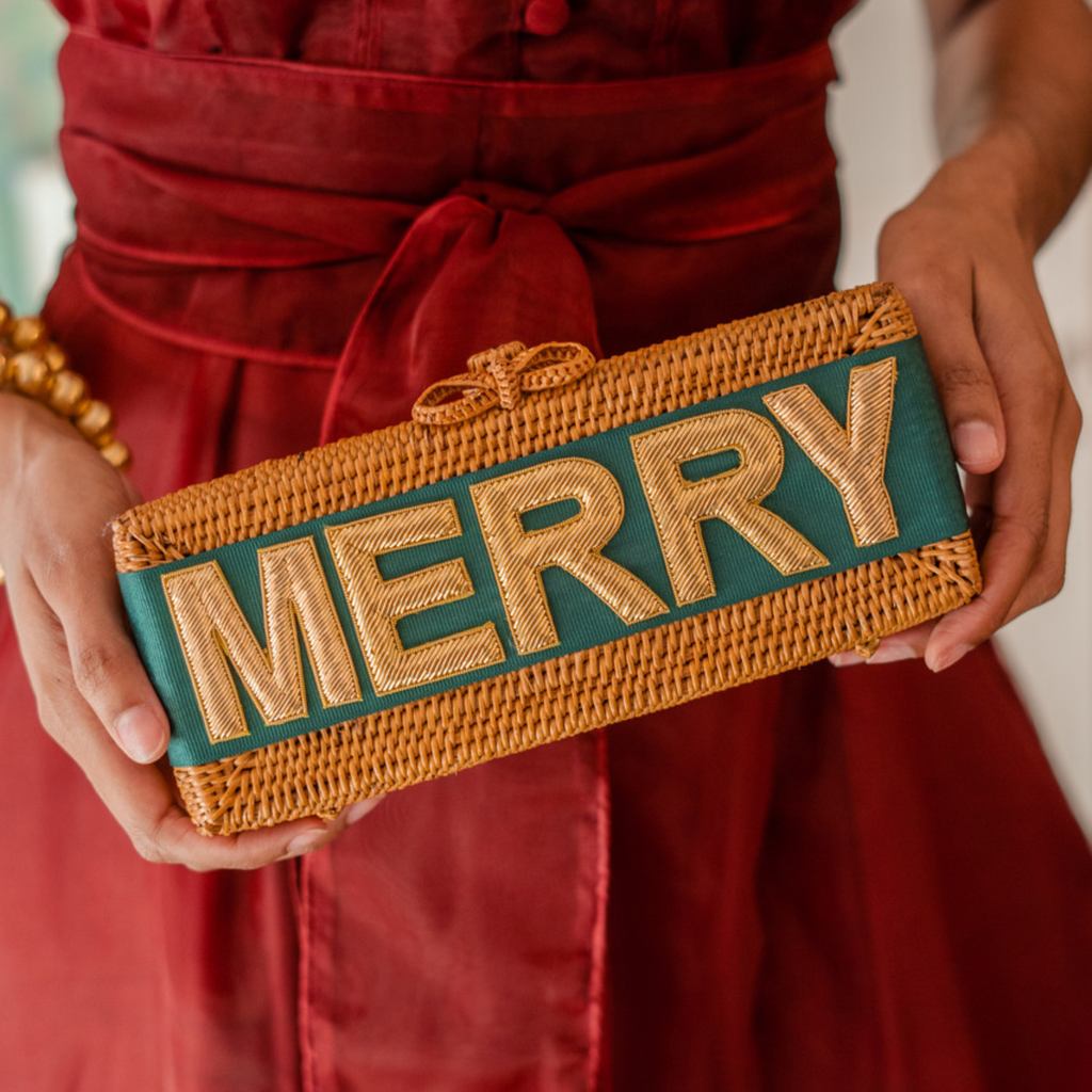 Handmade Custom Embroidered Clutch - The Well Appointed House