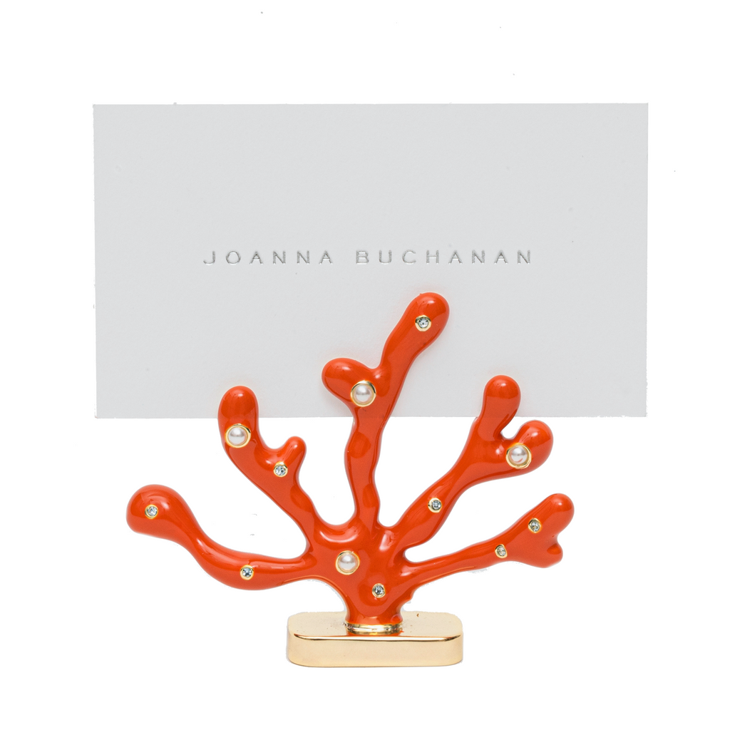Coral Placecard Holders, Coral, Set of Two - The Well Appointed House