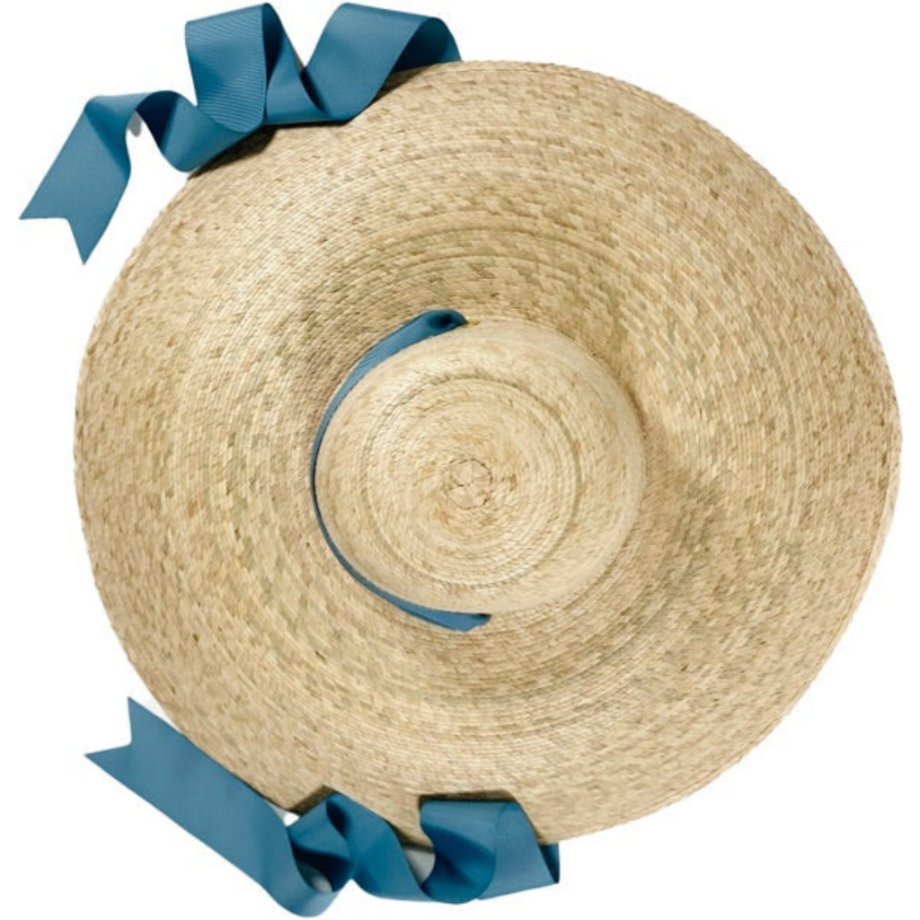 Daisy Sun Hat - French Blue Grosgrain Ribbon - The Well Appointed House