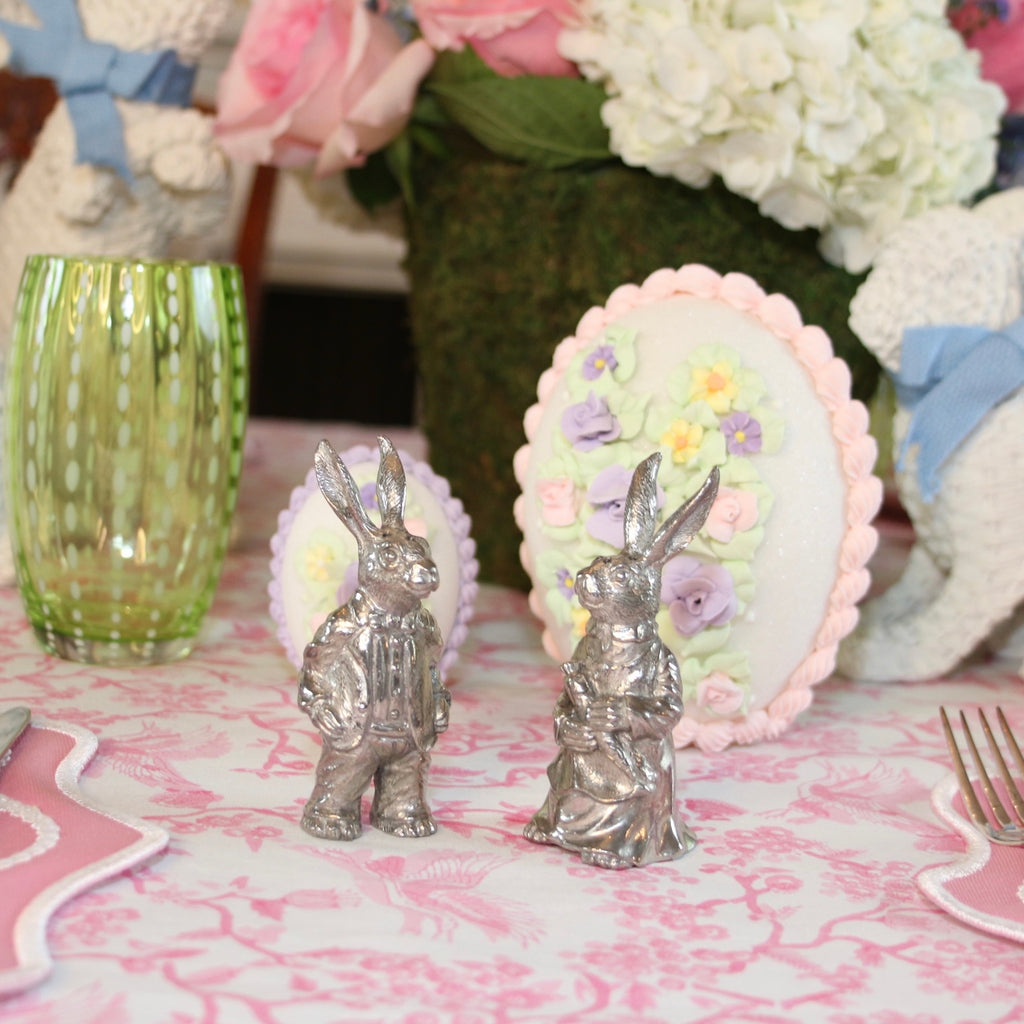 Dressed Rabbits Pewter Salt and Pepper Set - The Well Appointed House