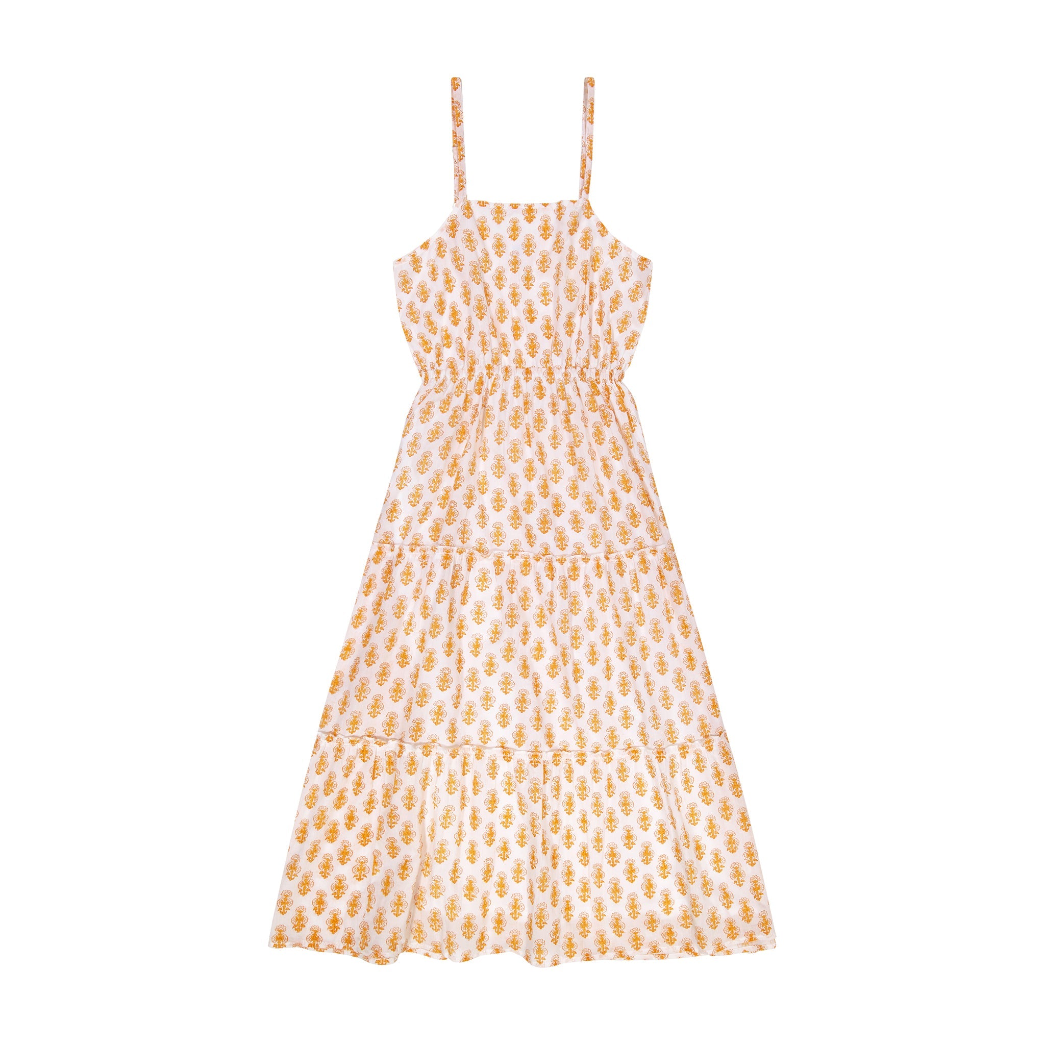 Emilie Women's Maxi Strappy Sundress Talelayo Gold large (10/12) / Yellow Emilie Women's Maxi Strappy Sundress Talelayo Gold large (10/12) / Yellow