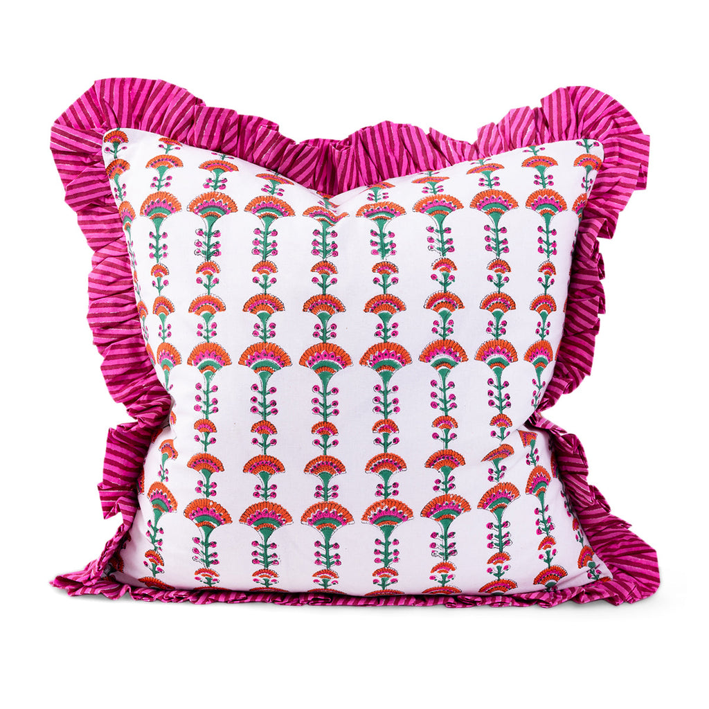 Ruffle Throw Pillow in Eugenie - The Well Appoitned House
