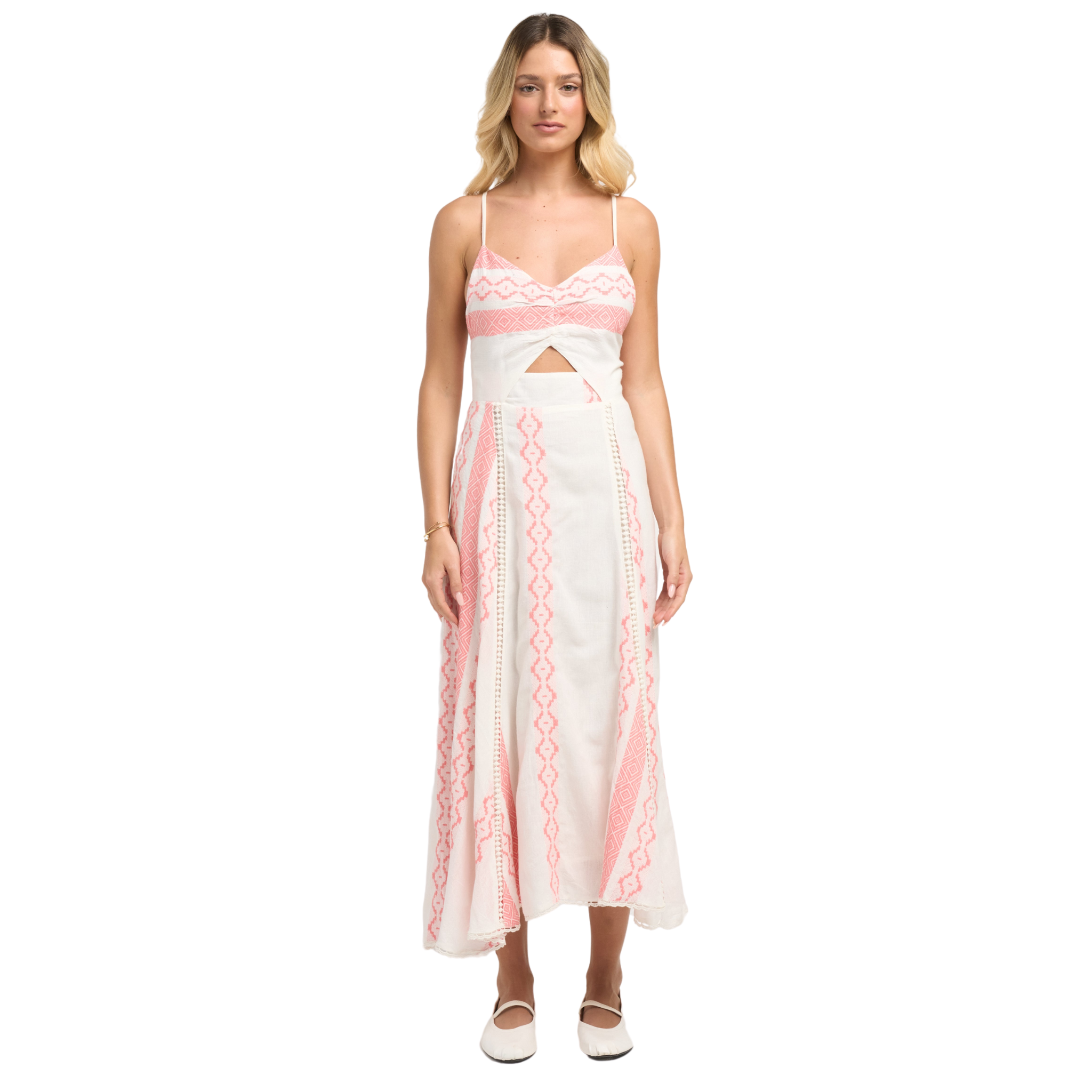 GUADALUPE Women's Filomena Linen Dress - Pink - Casual dresses GUADALUPE Women's Filomena Linen Dress - Pink - Casual dresses