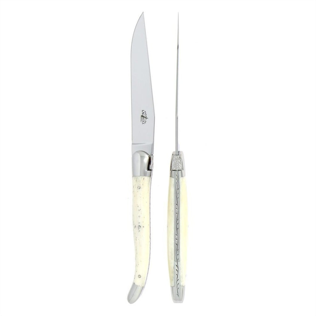 2 Piece Steak Knife Set in Bone Handle - the well appointed house