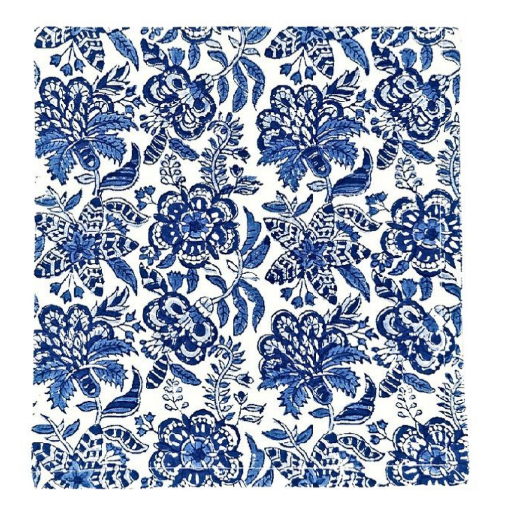 French Country Blue Florals - Napkin