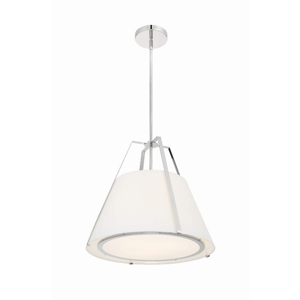 Fulton 3 Light Chandelier in Polished Nickel - The Well Appointed House