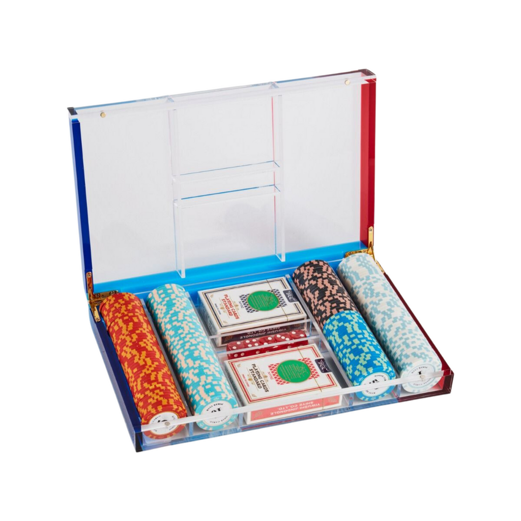 Dylan Acrylic Poker set with 200 Casino Grade Chips - The Well Appointed House