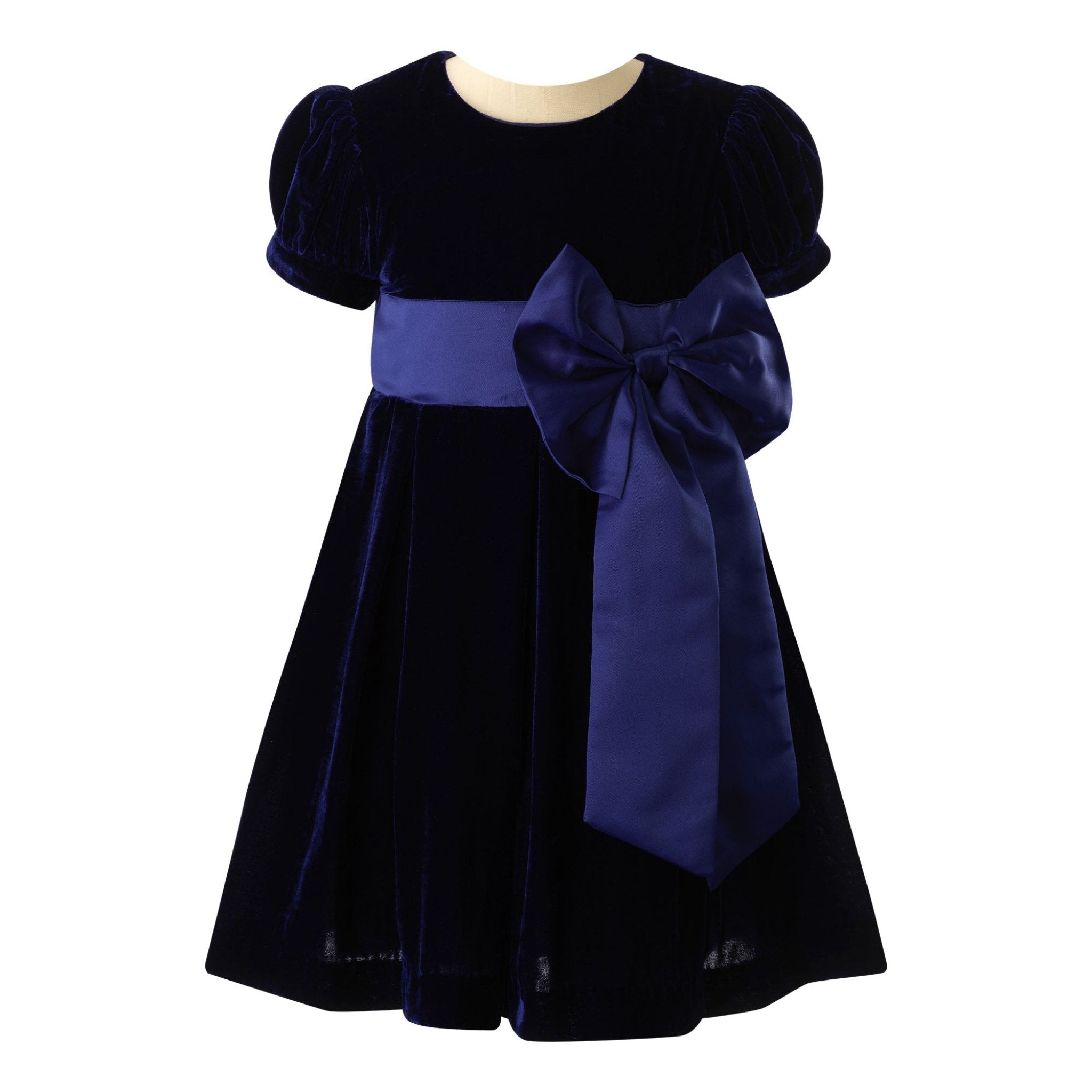 Crushed Velvet Bow Dress 2y Crushed Velvet Bow Dress 2y