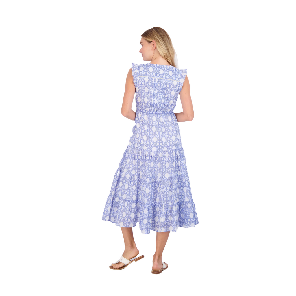 Giselle Women's Maxi Dress in Farida Blue - The Well Appointed House