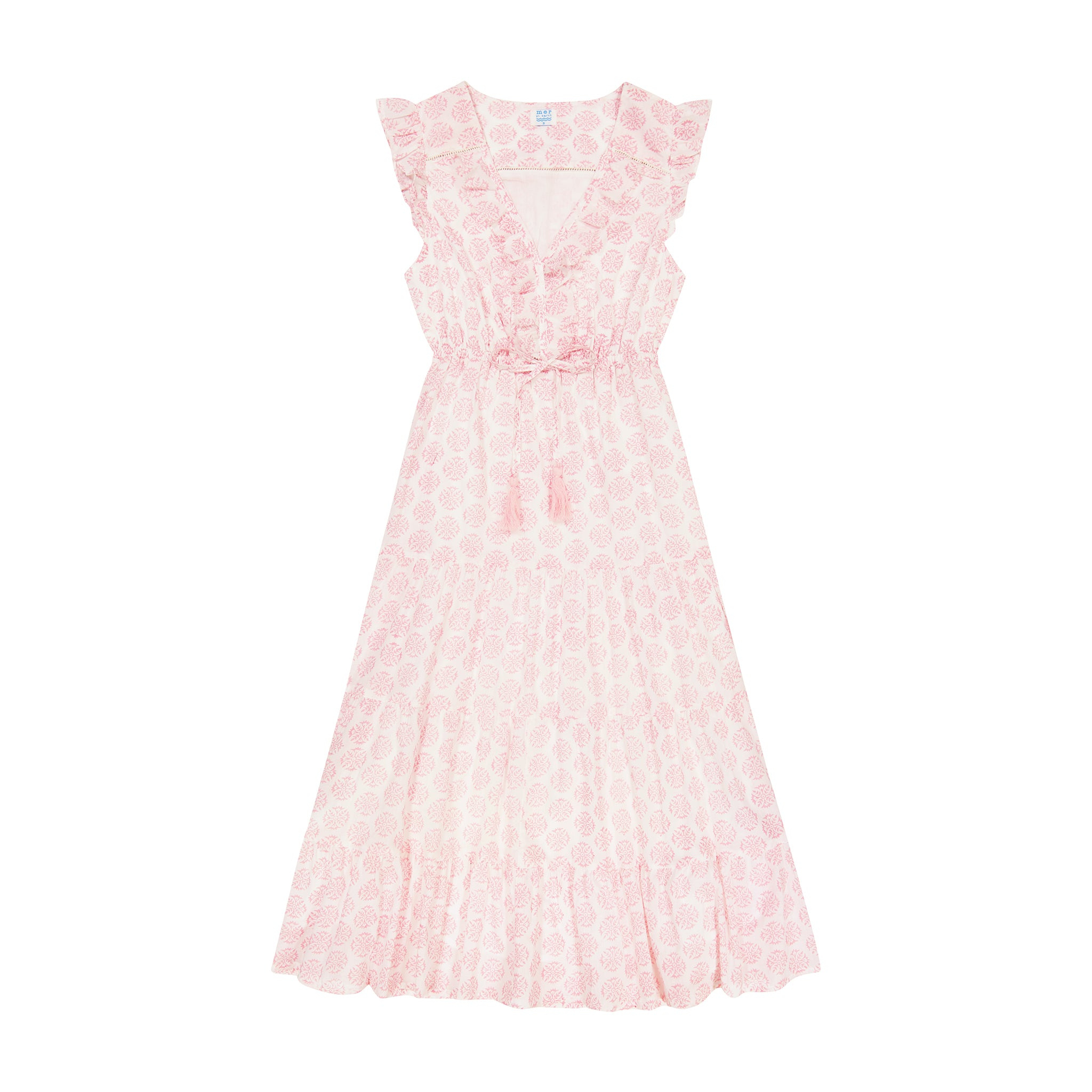 strapless open back dress Sydnee Cotton Maxi Dress in Pale Pink main image 0