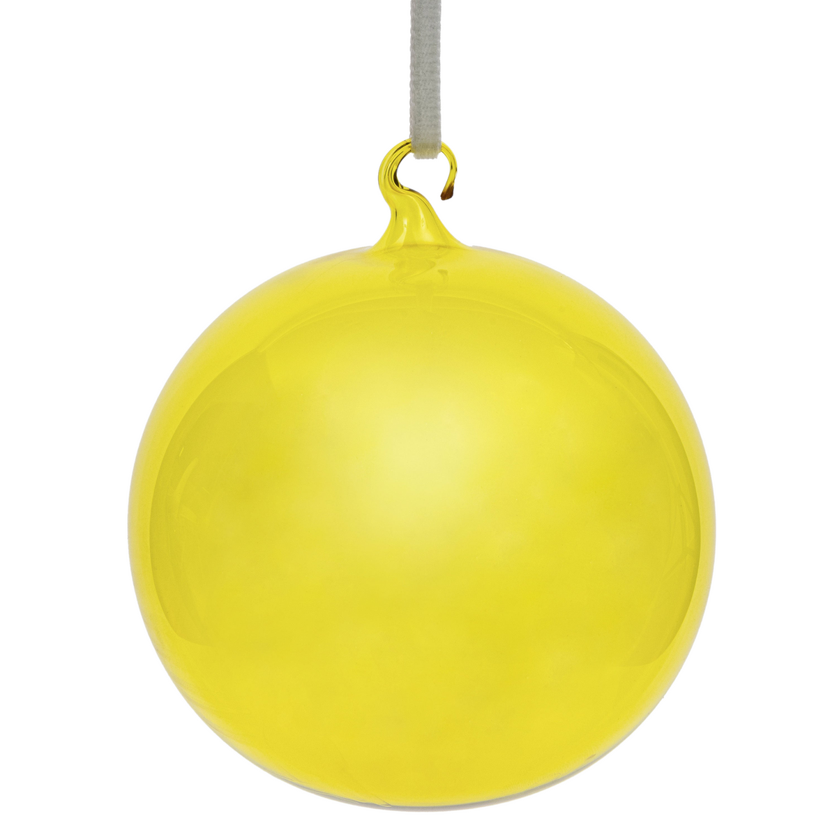 Glass Bubble Ball Christmas Ornaments, Citrine, Set of Three The Well