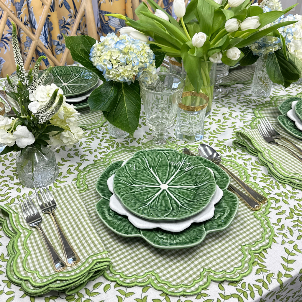 Green Gingham Bettina Napkin, Set of 4 - The Well Appointed House
