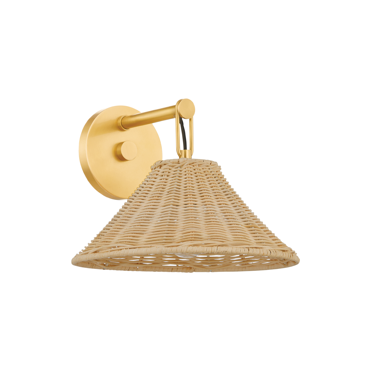 Dalia Wall Sconce With Woven Rattan Shade