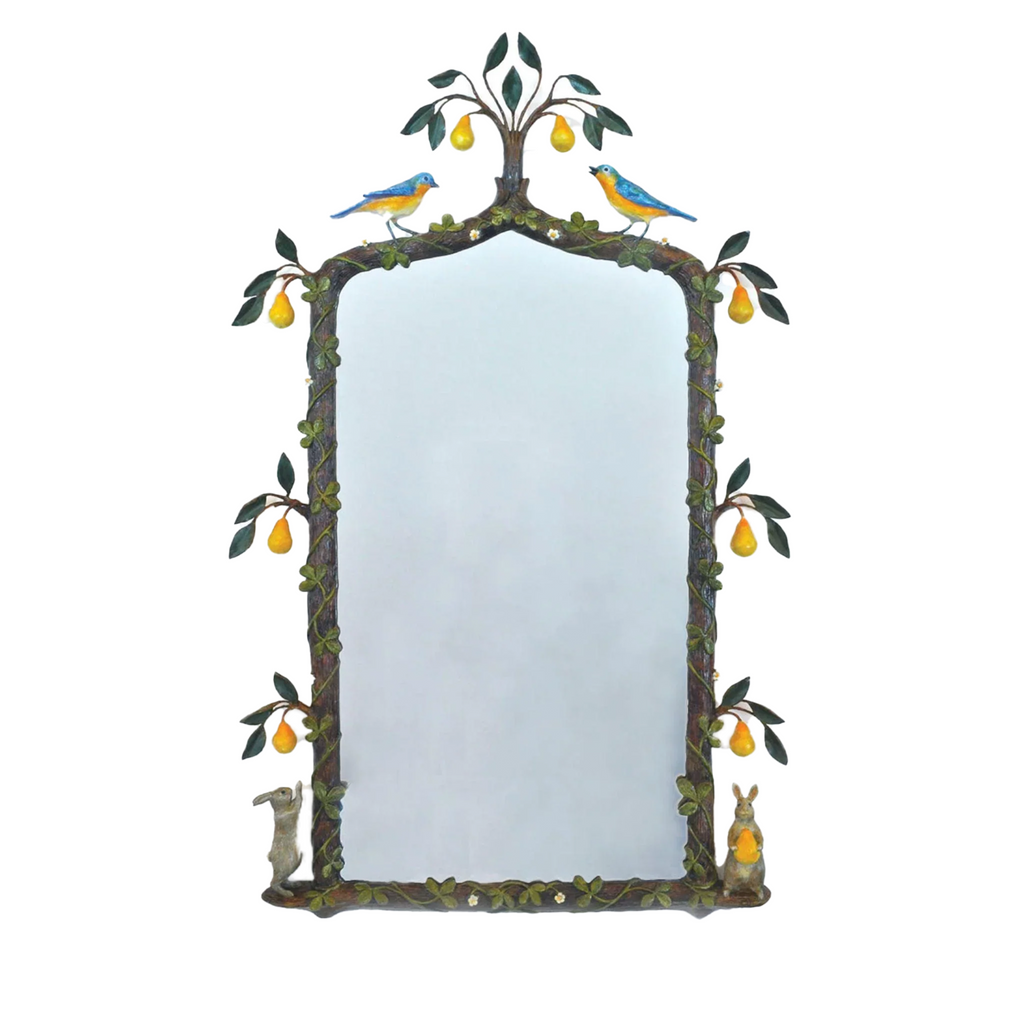Hand-Painted Pear Tree Mirror - Wall Mirrors - The Well Appointed House