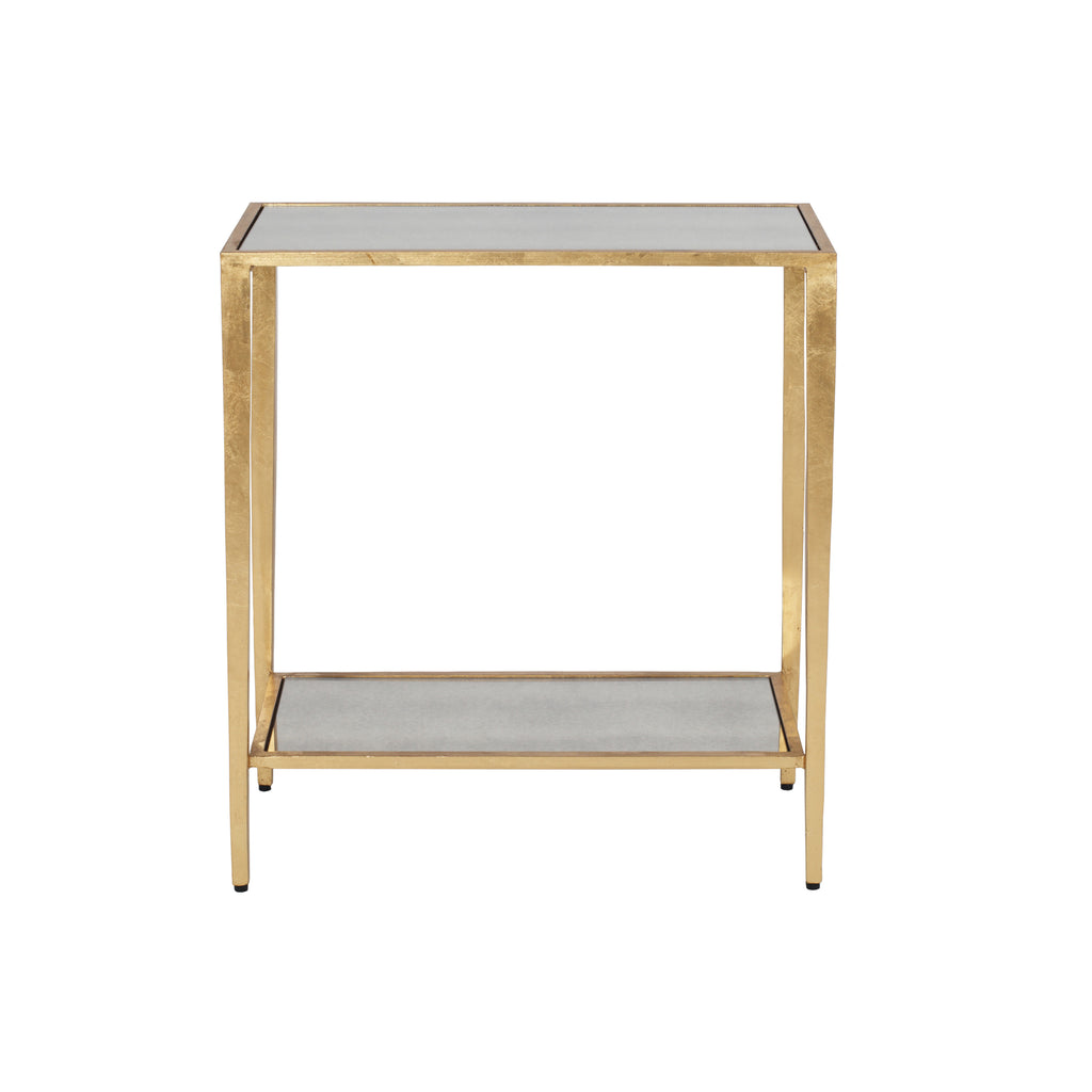 Joyce Gold Leaf Tapered Frame Accent Table - Side & Accent Tables - The Well Appointed House