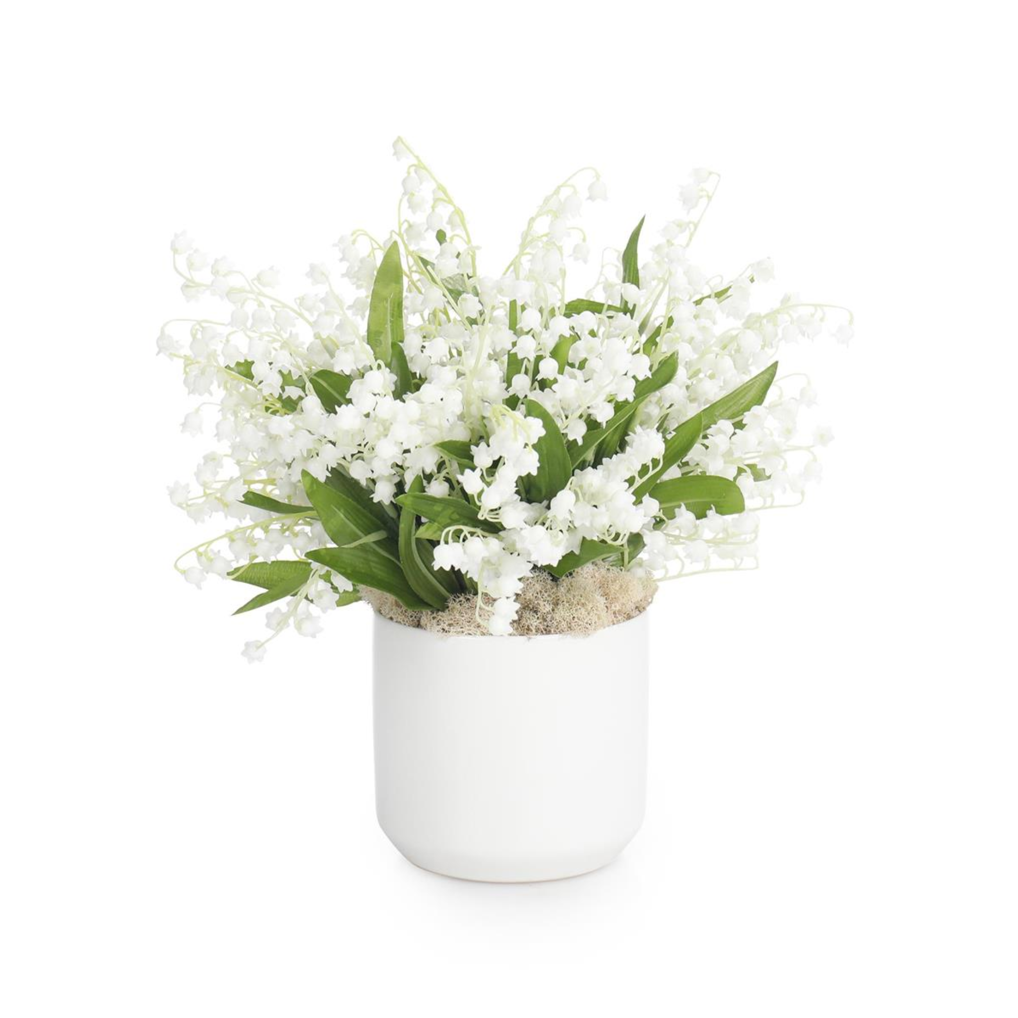 lily of the valley potted plant for sale Faux Lily of the Valley in White Pot – The Well Appointed House