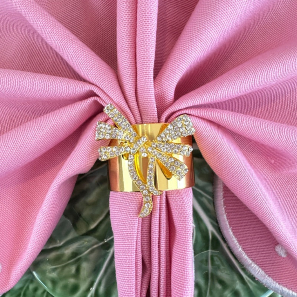 Jeweled Bow Napkin Rings - The Well Appointed House