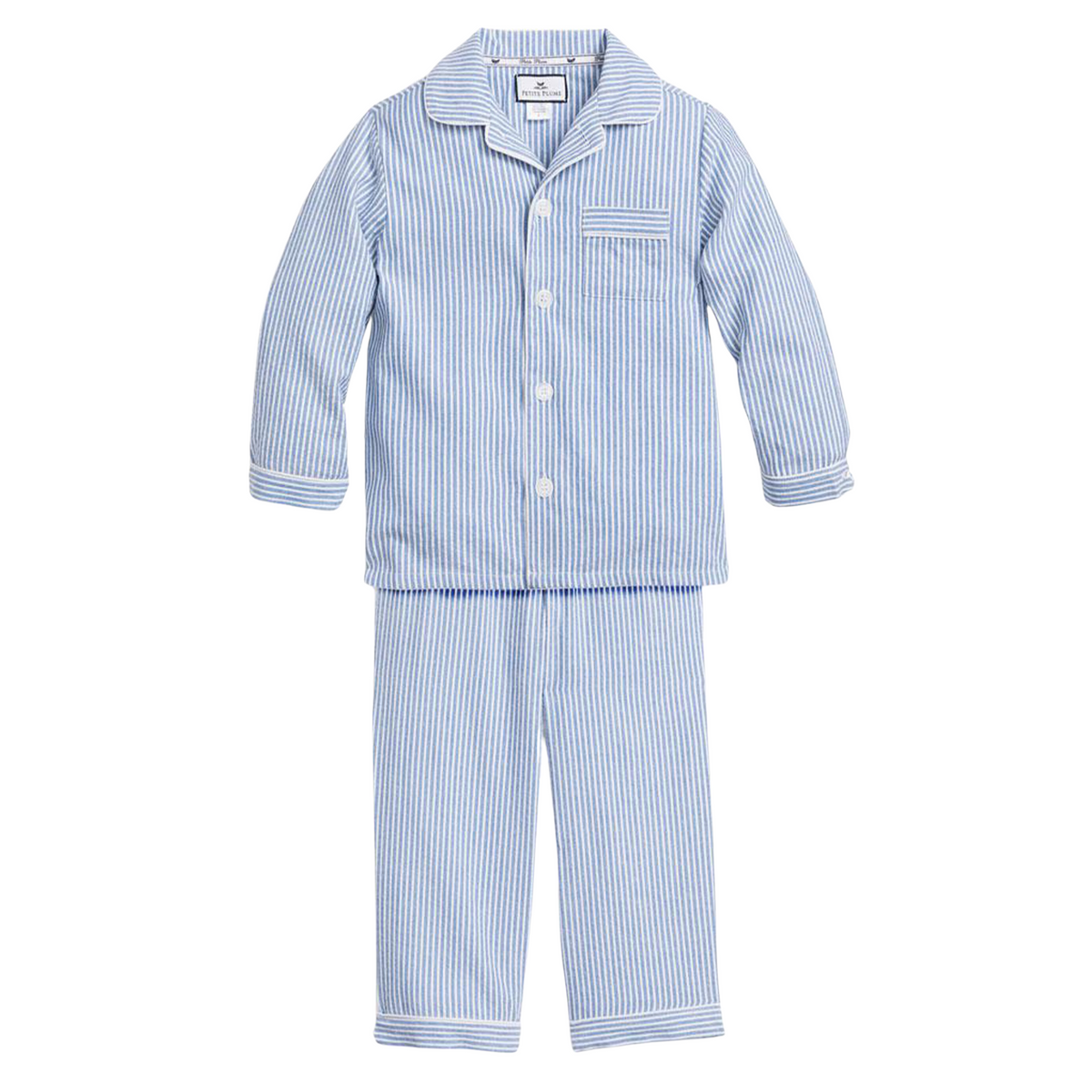 French Blue Seersucker Pajama Set main image 1